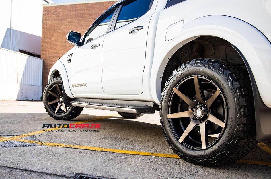 FORD RANGER AVALANCHE MACHINED FACE MATTE BLACK DARK TINT